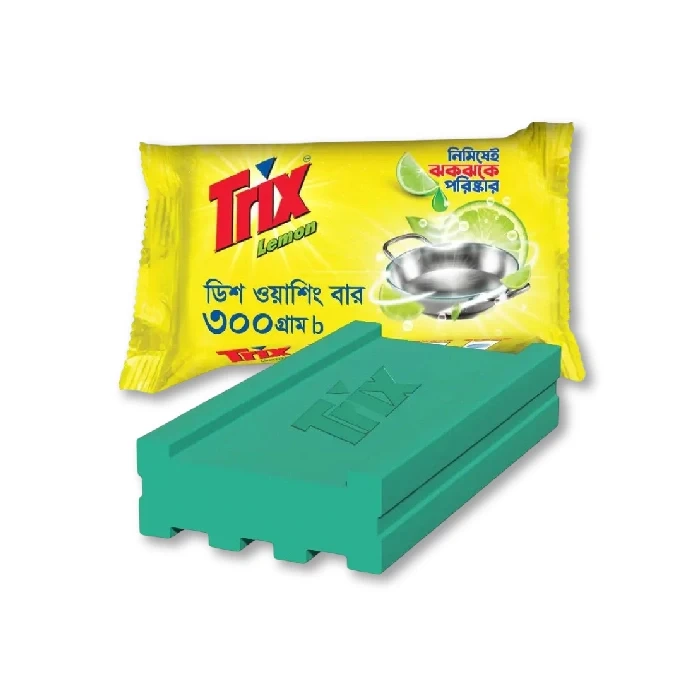 ট্রিক্স লেমন ডিসওয়াশিং বার - Trix Dish Washing Bar ( ৩০০ গ্রাম )